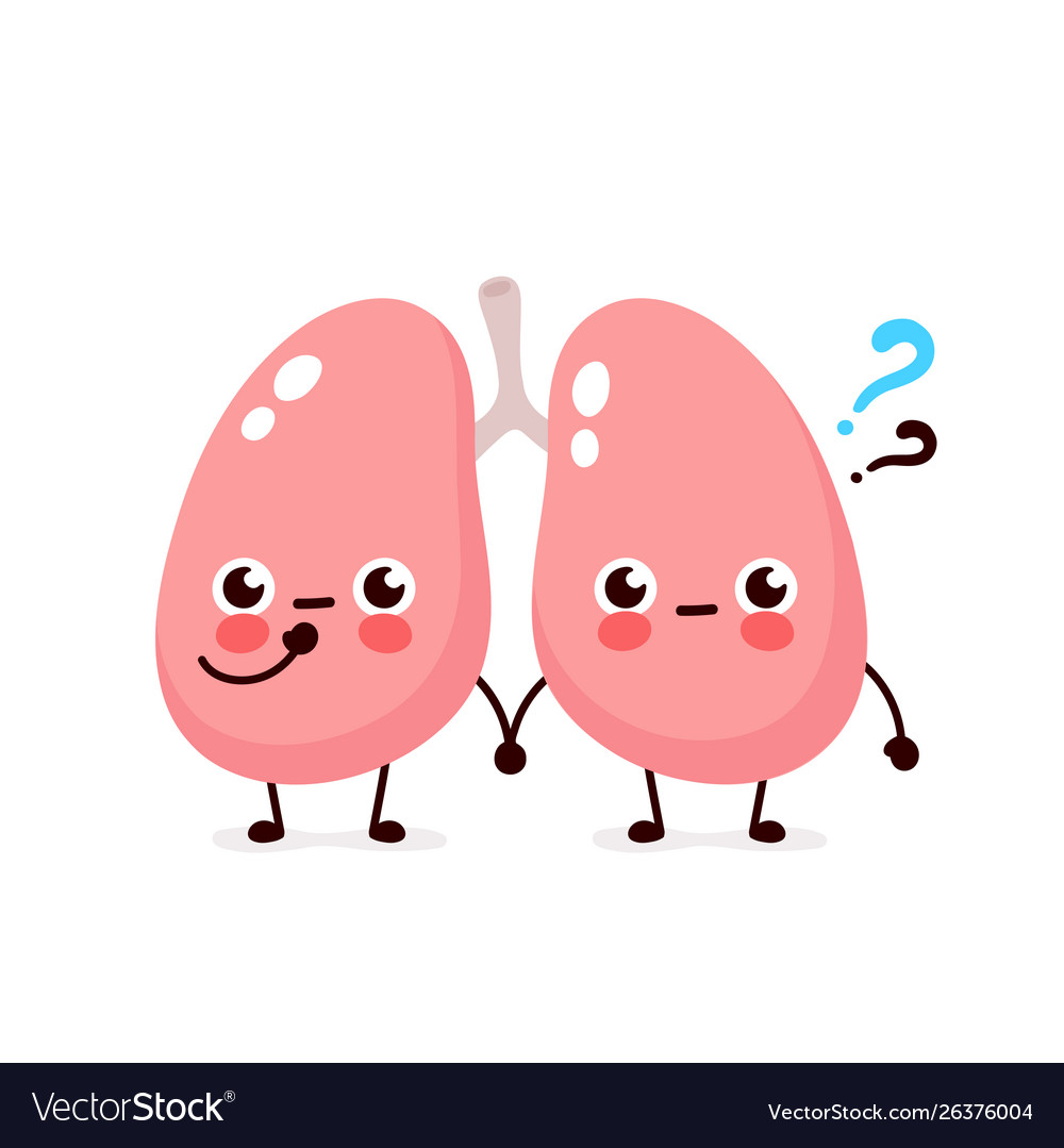 Cute lungs with question mark