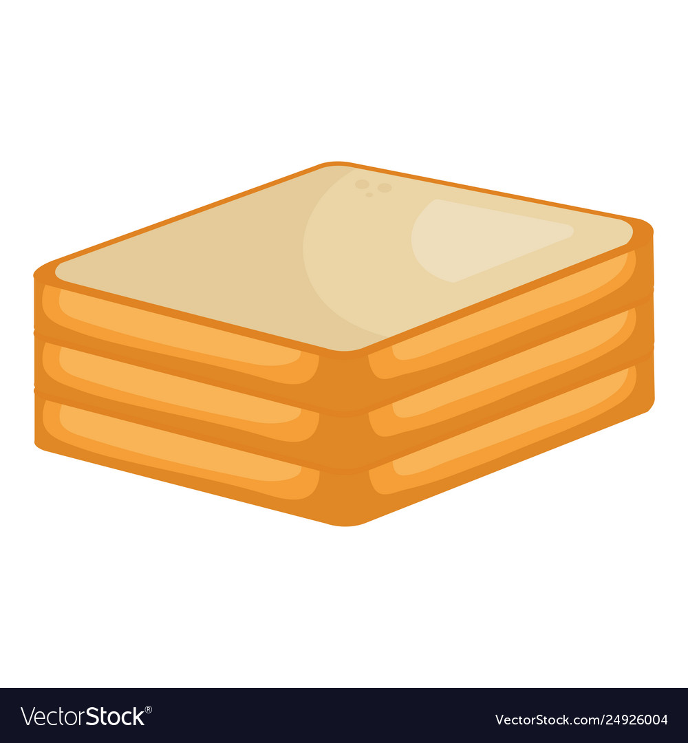 Delicious toast bread icon Royalty Free Vector Image