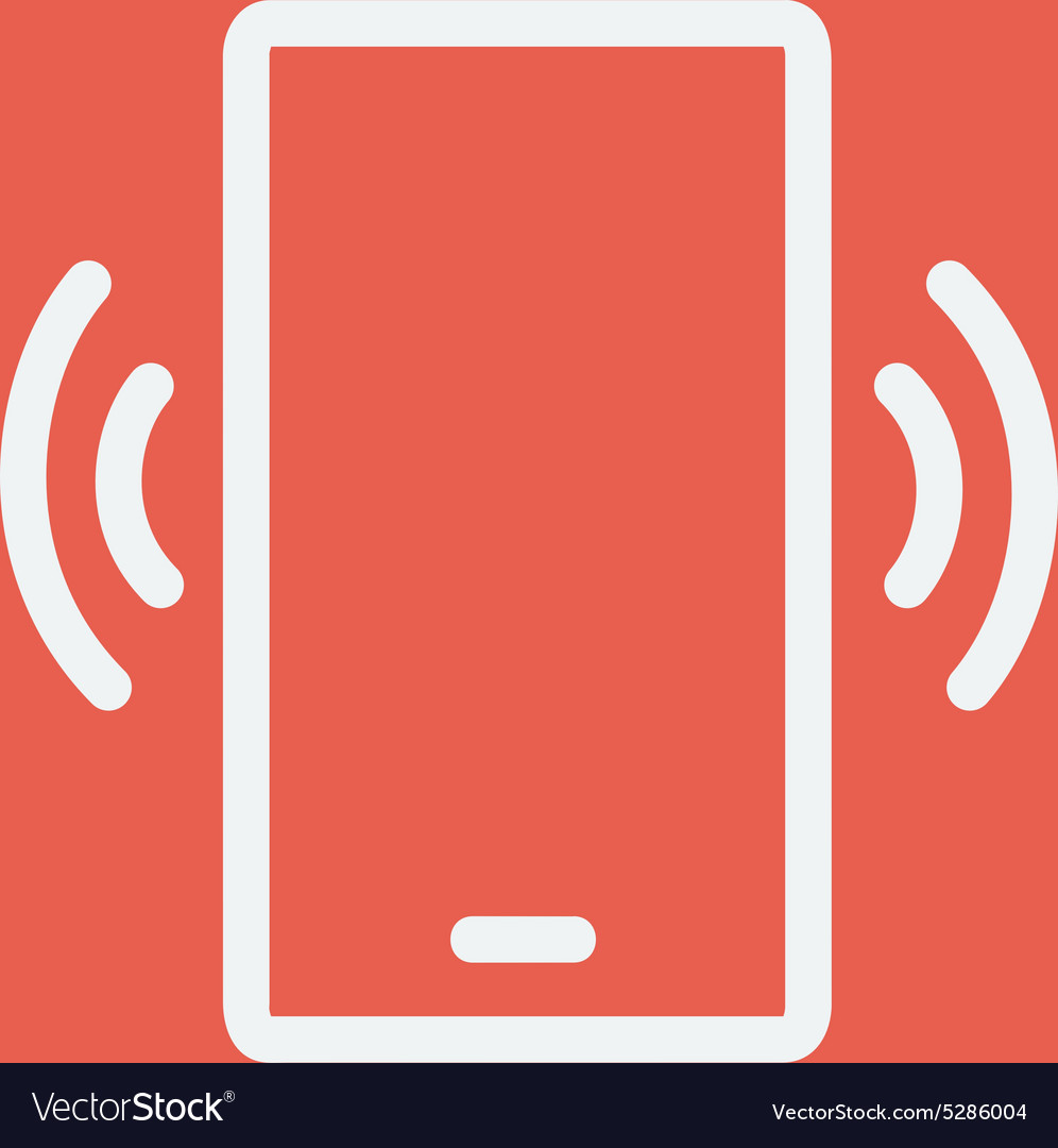 Mobile phone vibrating thin line icon