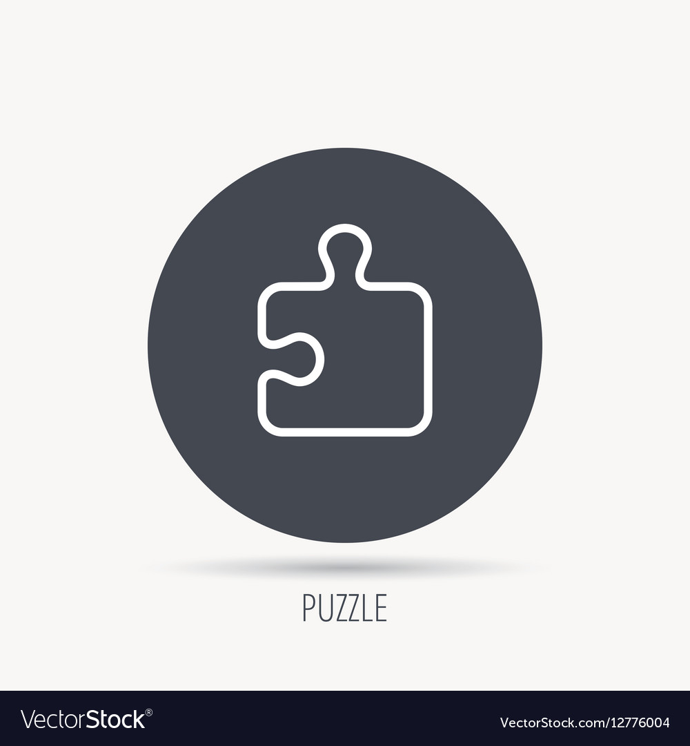 Puzzle icon jigsaw logical game sign