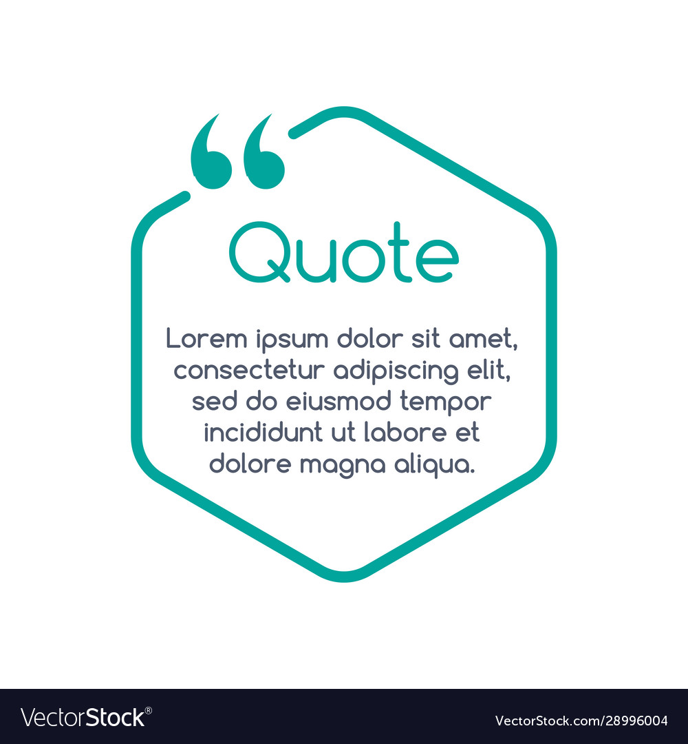 Quote speech bubble template text in brackets