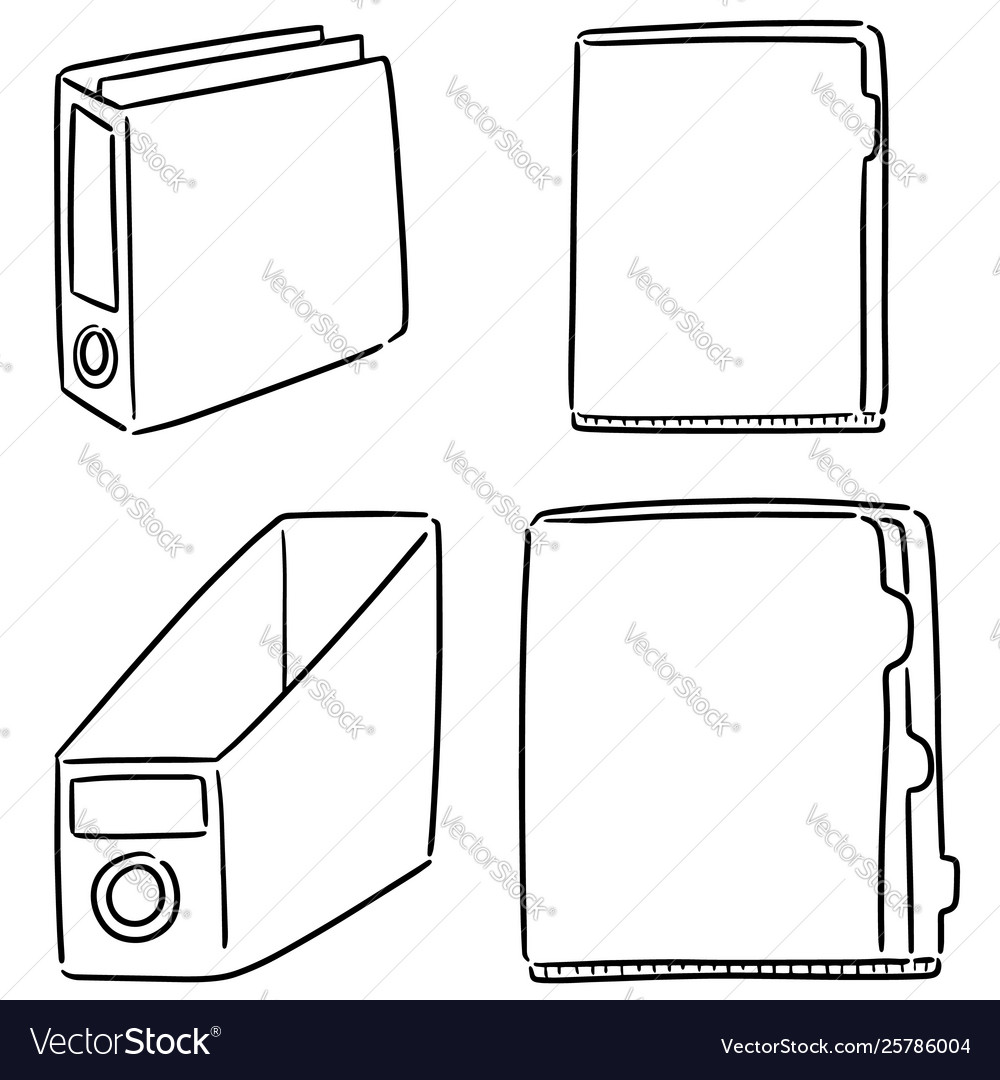 Set folder vector image Set folder