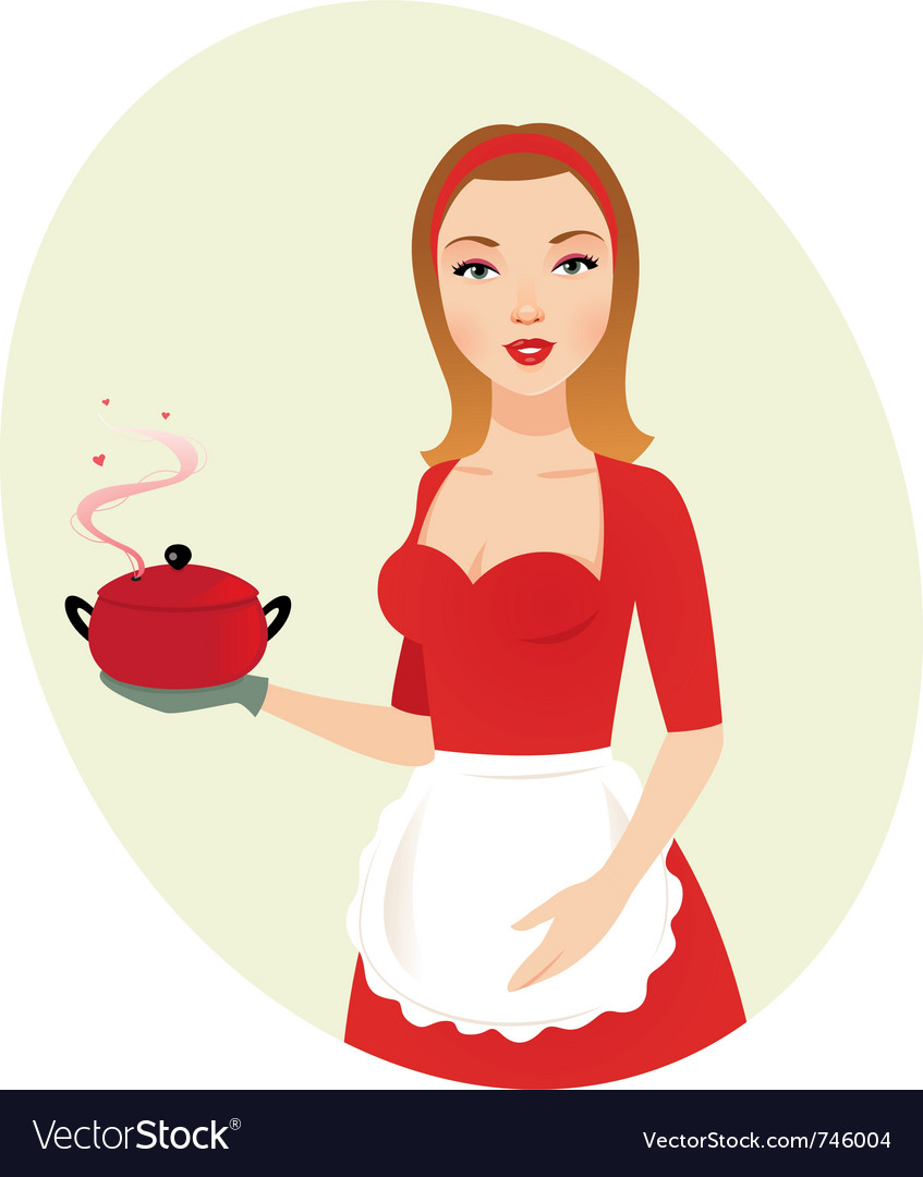 Sexy Girl Chef Royalty Free Vector Image Vectorstock