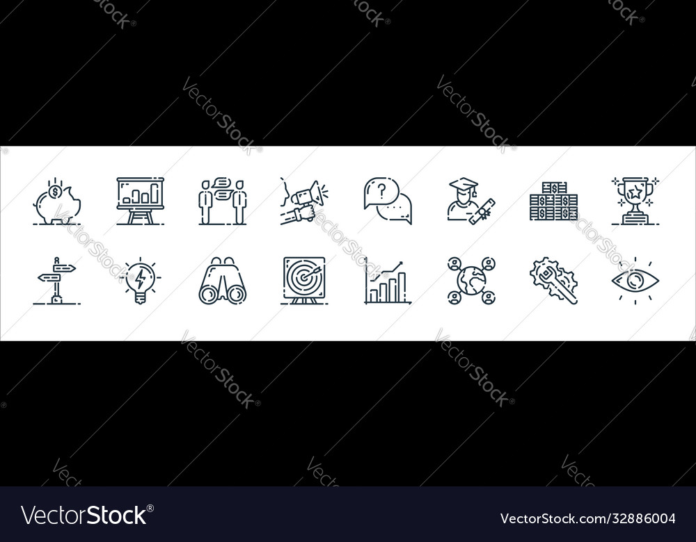 Startup line icons linear set quality Vector Image Startup line icons linear set quality