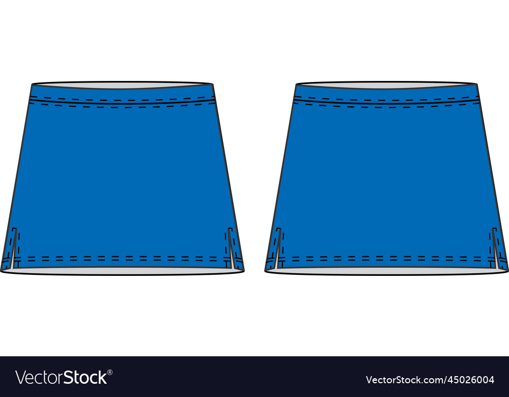 Sublimated Skirt Mock Ups Templates Royalty Free Vector 0212