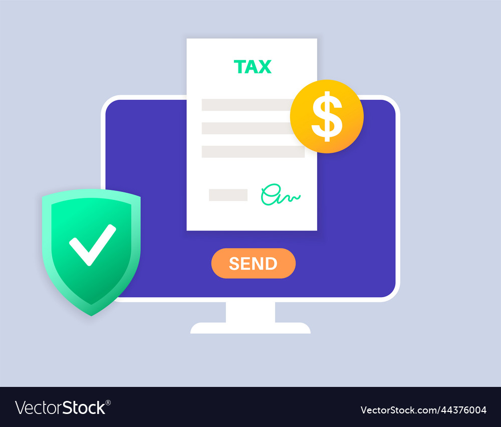 Tax document form vector image Tax document form