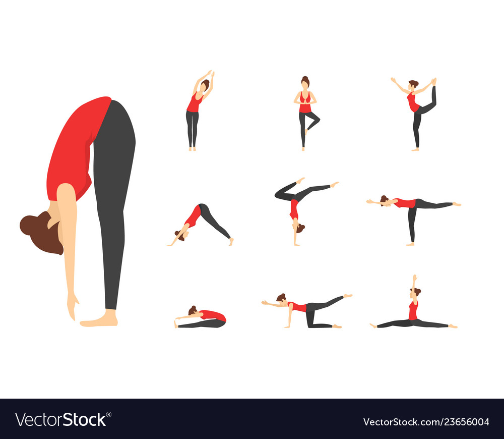 Woman Yoga Poses Icons