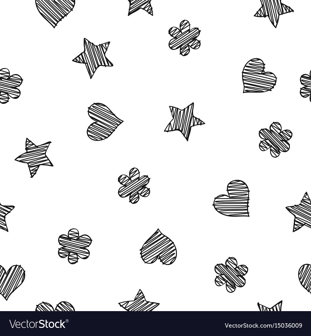 Black Scribble Pattern