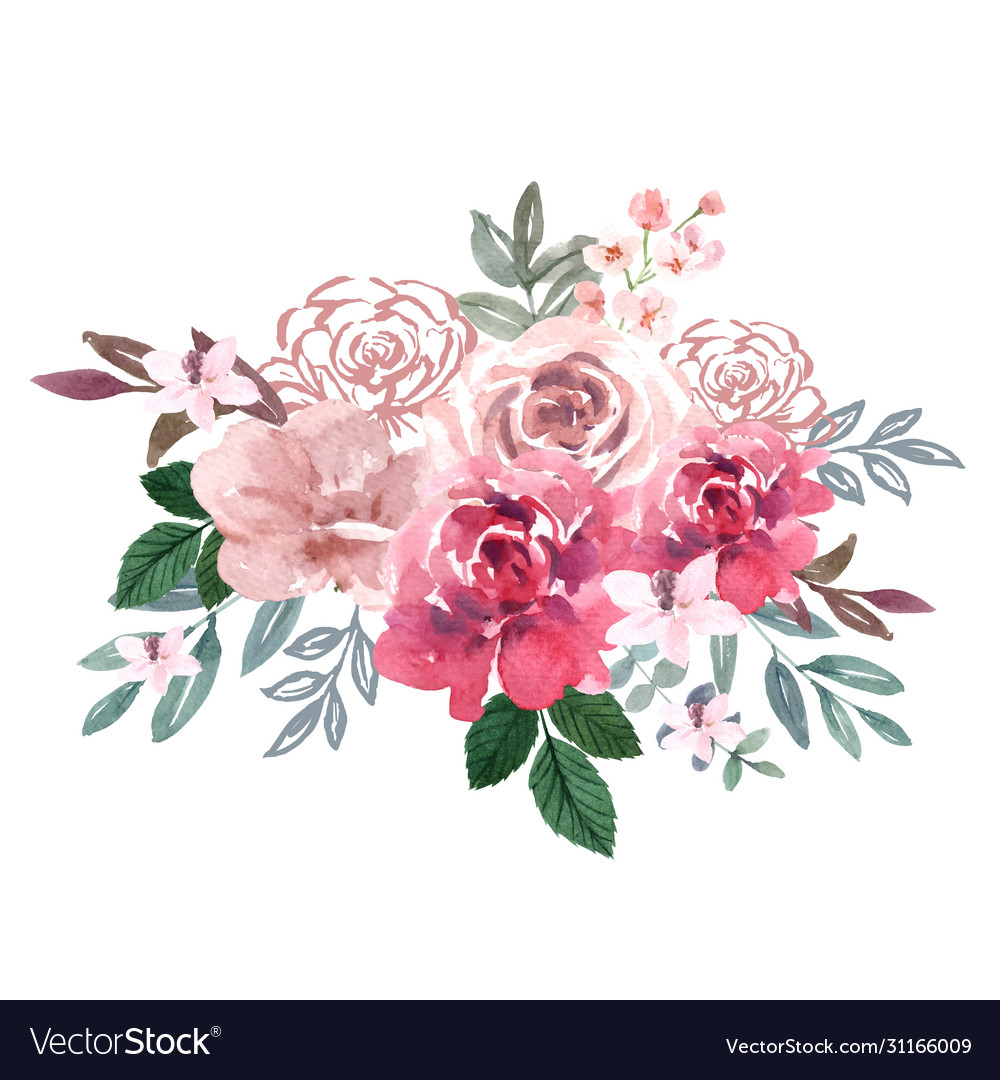 Bouquet icon for unique cover decoration exotic