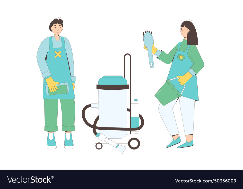 Cleaning Team - Man and Woman