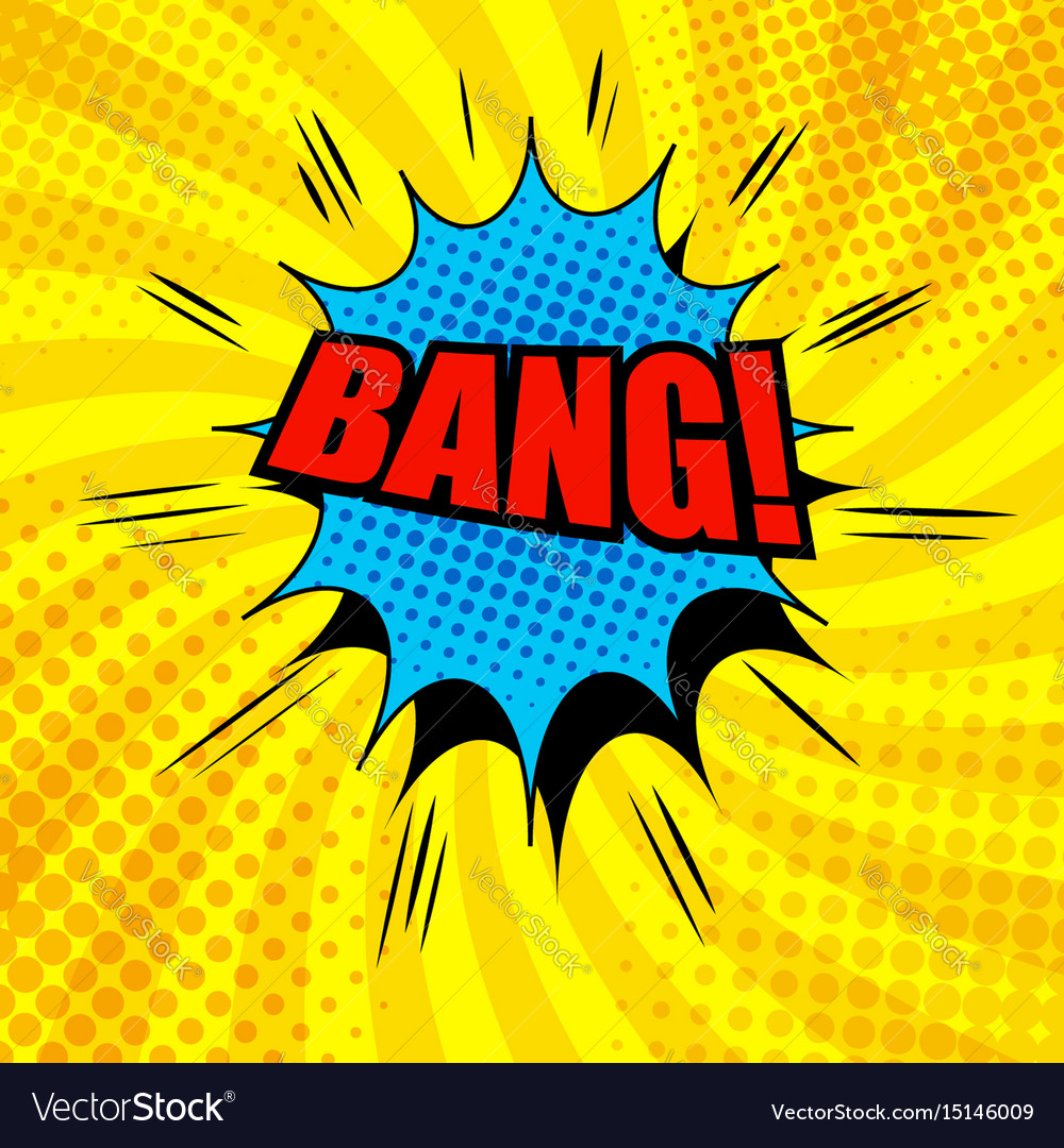 Comic bang wording template Royalty Free Vector Image