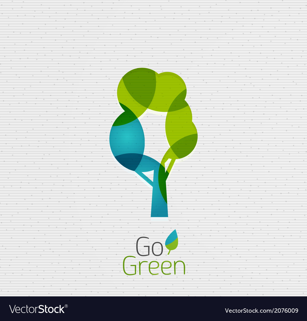 Eco tree abstract shape design