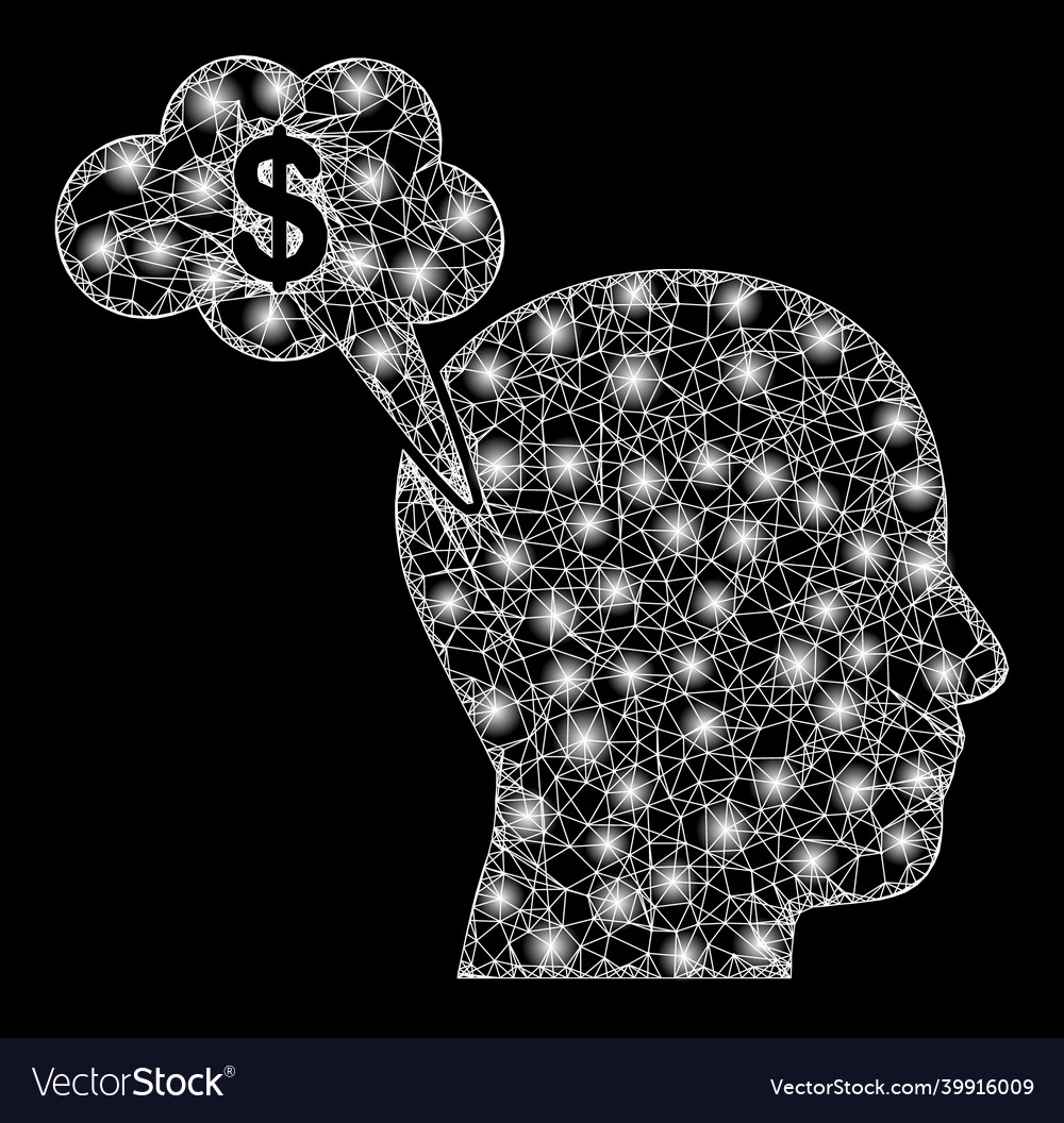 Glossy net mesh banking thinking with light spots