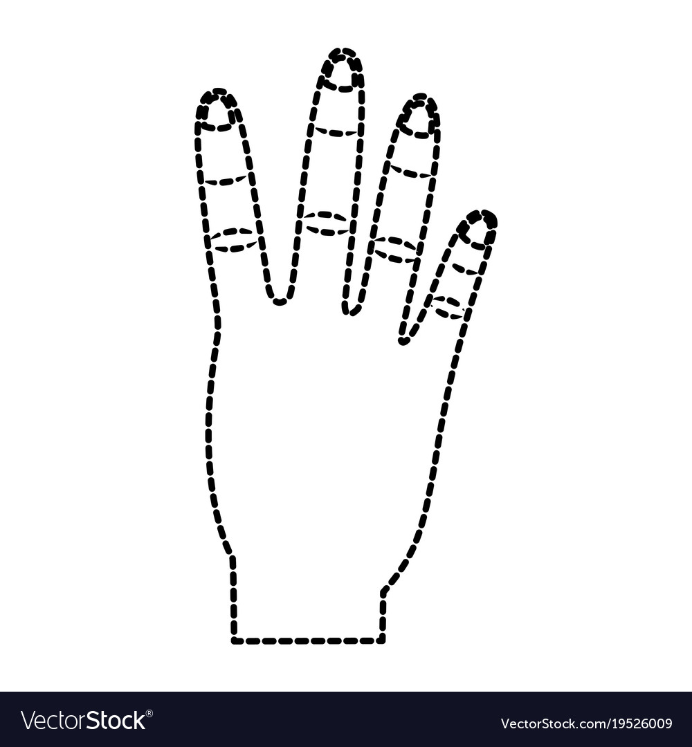 Hand showing four count gesture