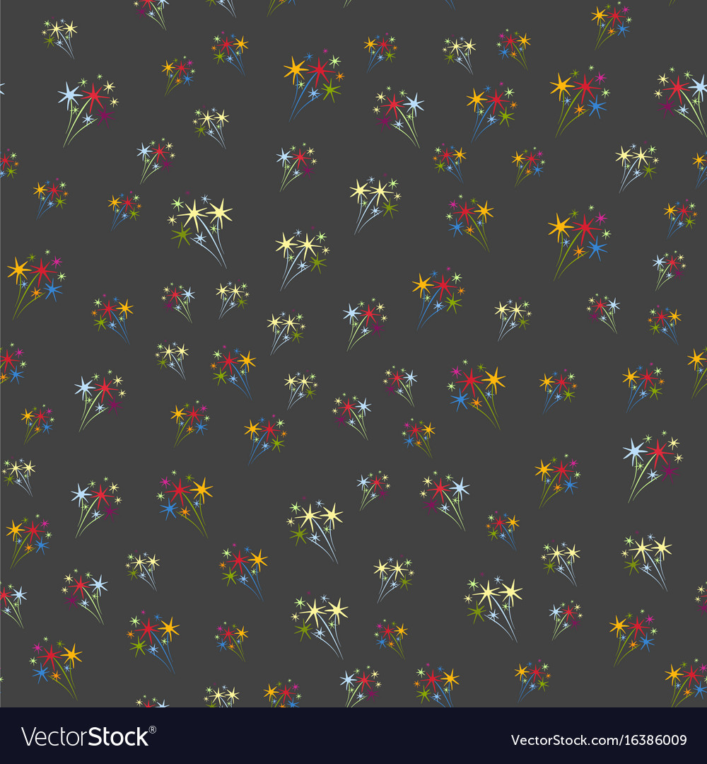 Holiday fireworks seamless pattern abstract design