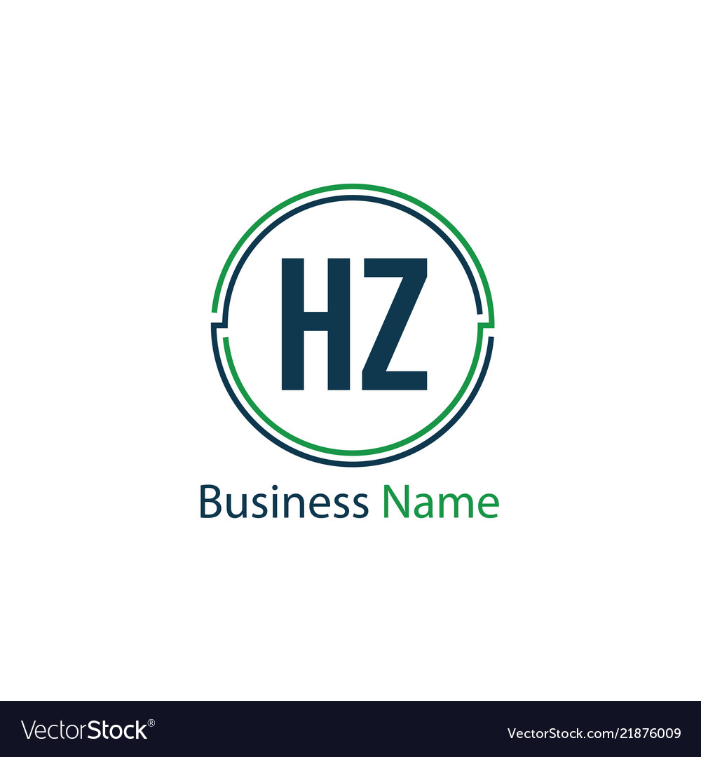 Initial letter hz logo template design