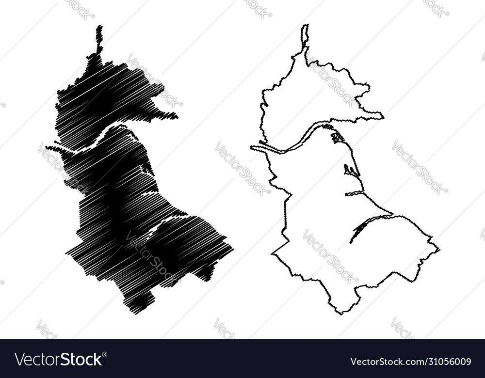 Linz stadt republic austria obere Karte vector image Linz stadt republic austria obere Karte