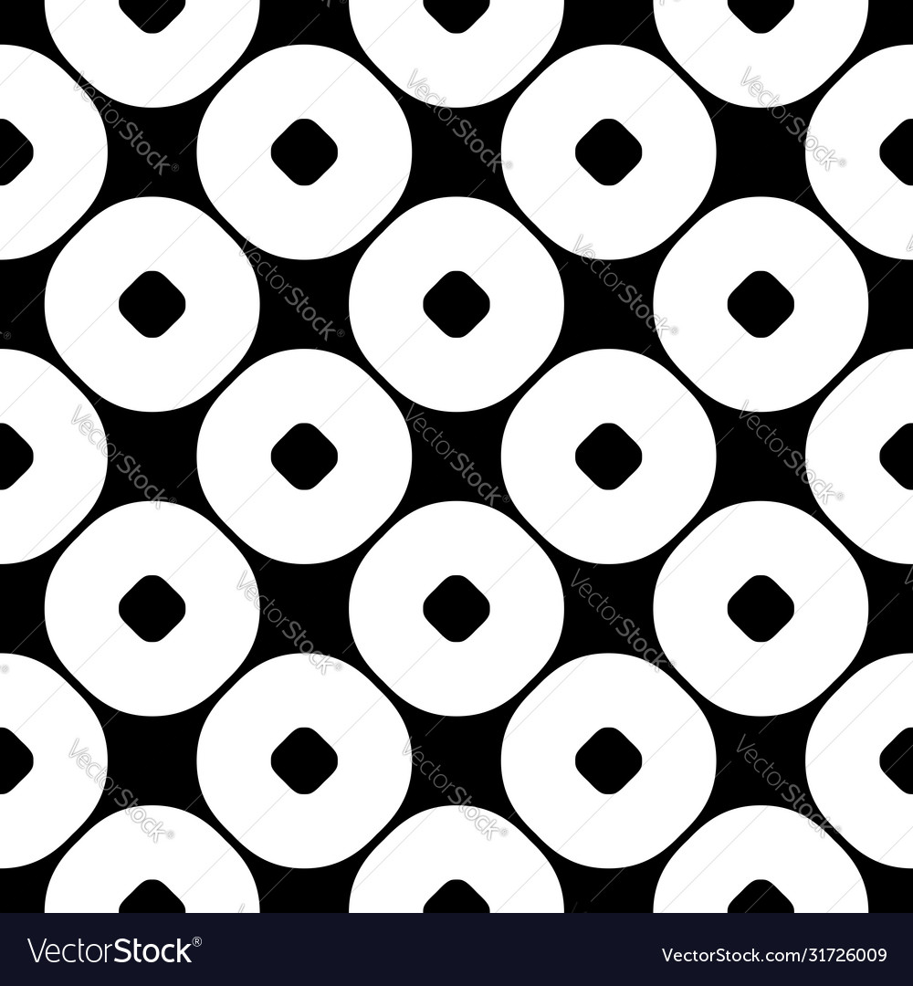 Monochrome seamless pattern circles texture Vector Image Monochrome seamless pattern circles texture