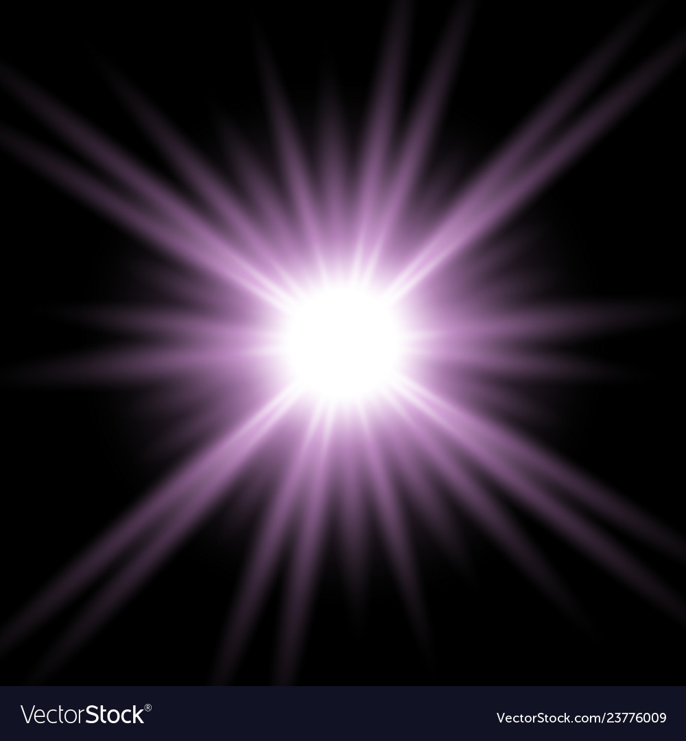 Purple Starburst mit Lens Flare