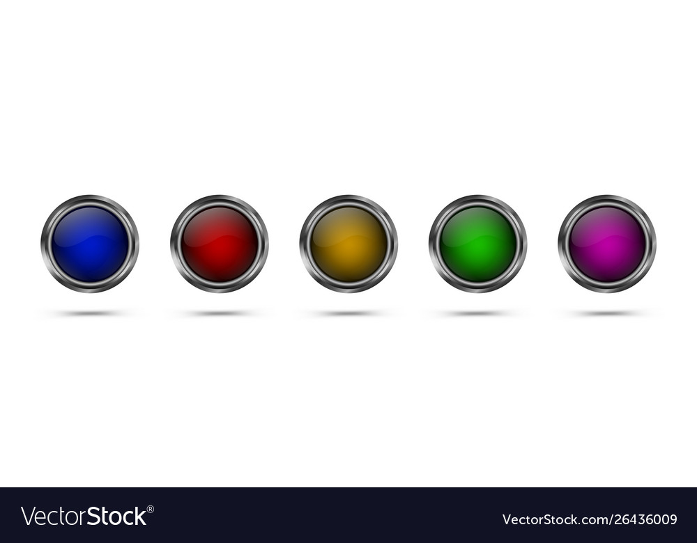 Set glass buttons for web