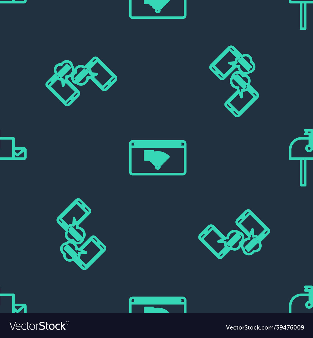 Set line no internet connection chat messages vector image Set line no internet connection chat messages