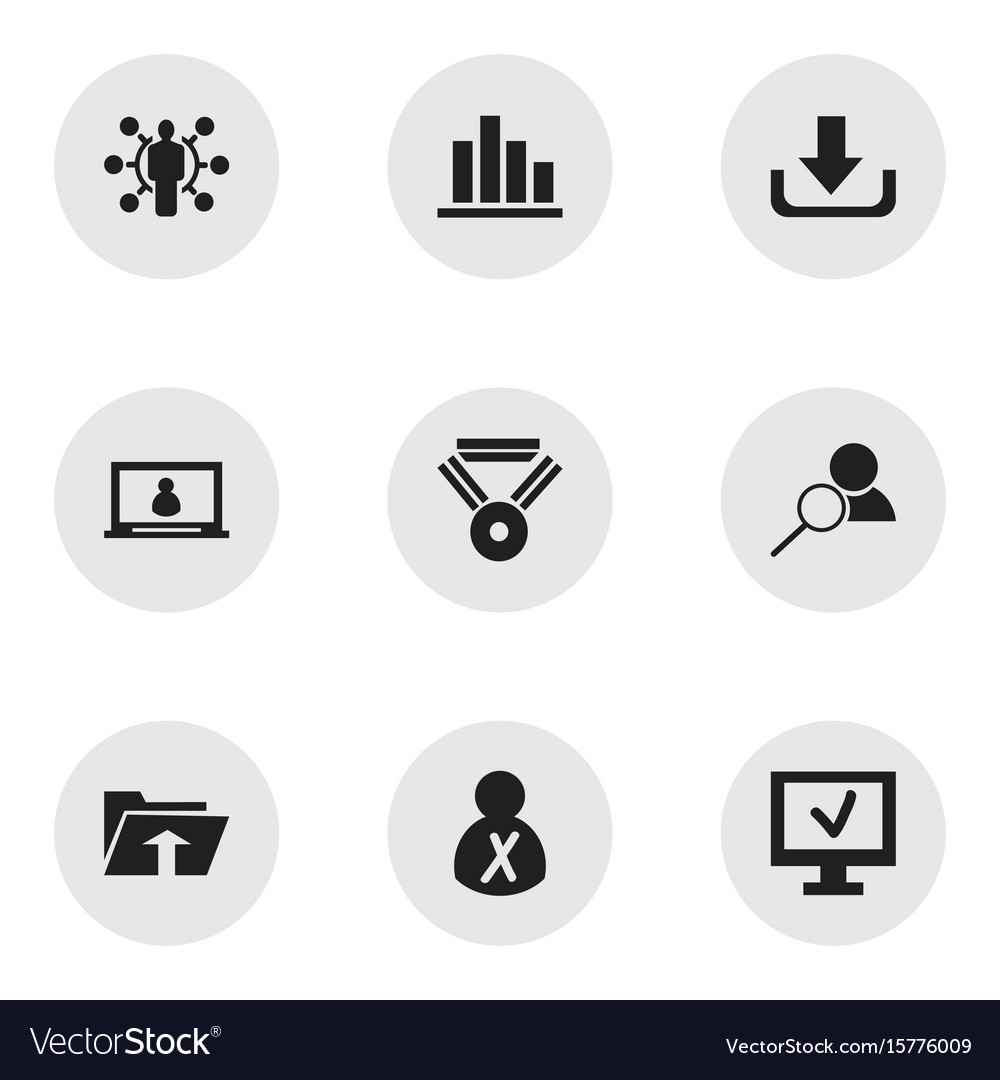 Set of 9 editable internet icons includes symbols