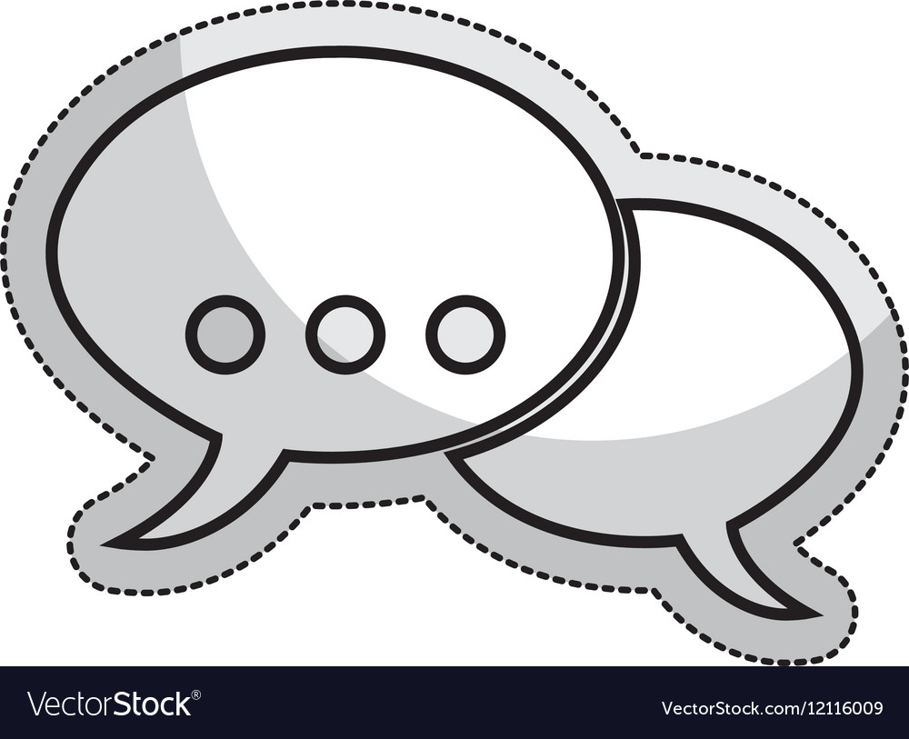 Speech bubble message isolated icon