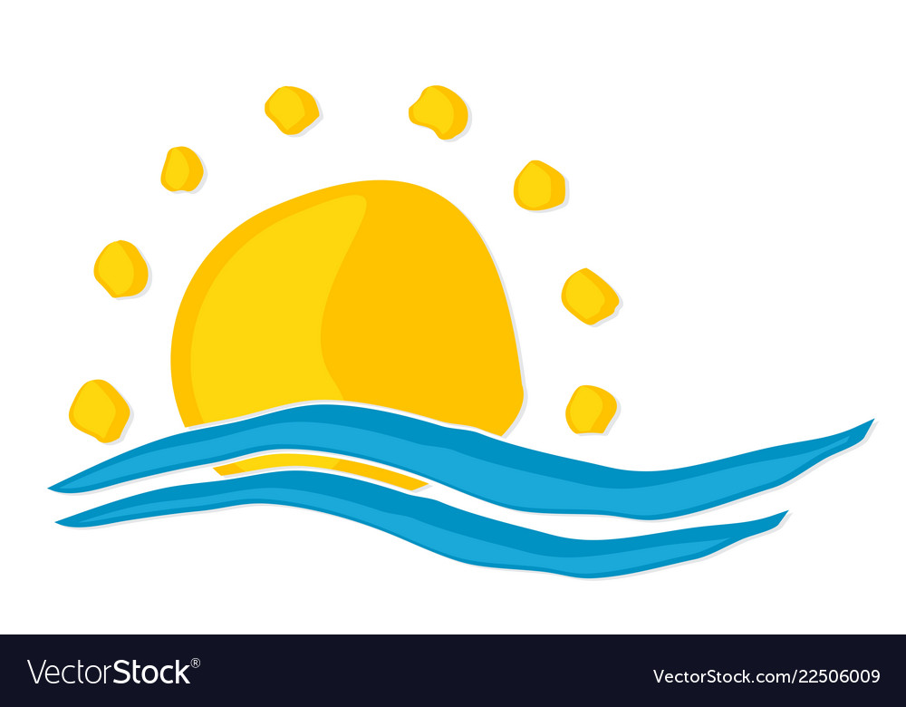 Sun and sea symbol