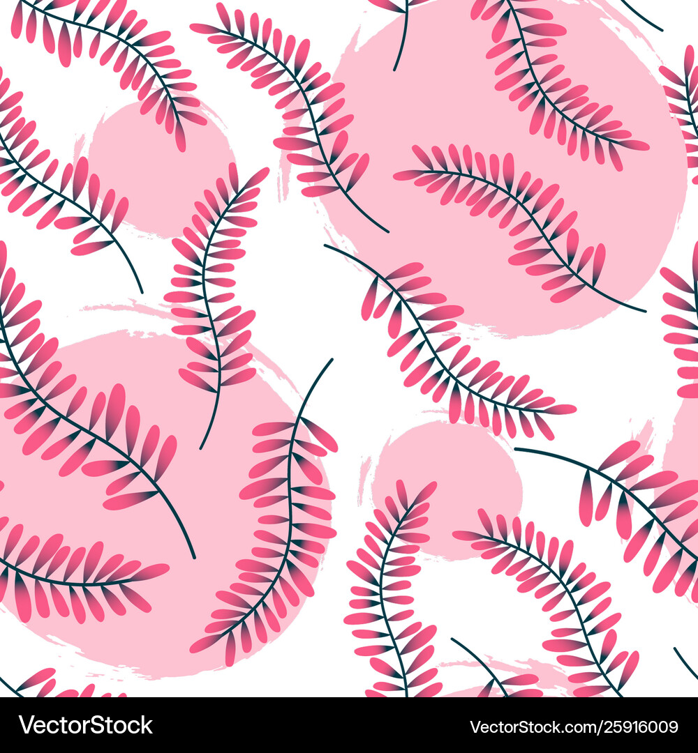 Tropical seamless pattern leaves Royalty Free Vector Image