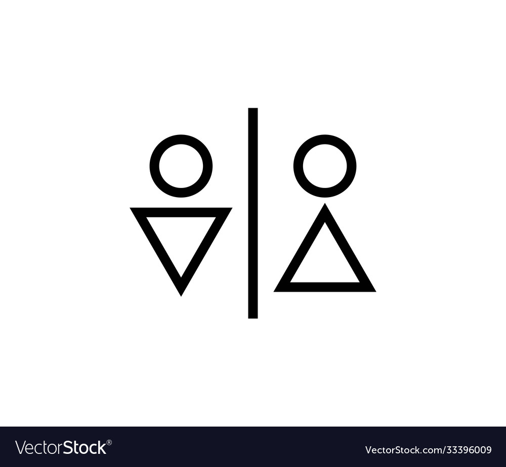 Wc line icon vector image Wc line icon