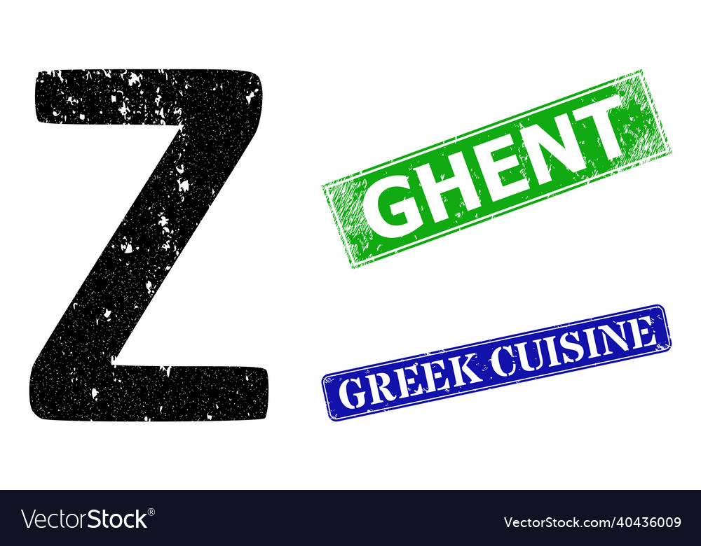 Zeta greek Symbol Distress-Symbol und grung ghent