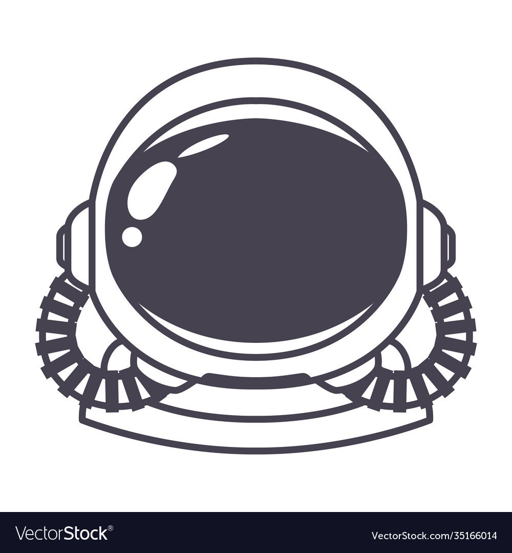 Astronaut helmet over a white background Vector Image