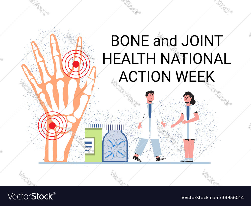 Bone and joint health national action week concept