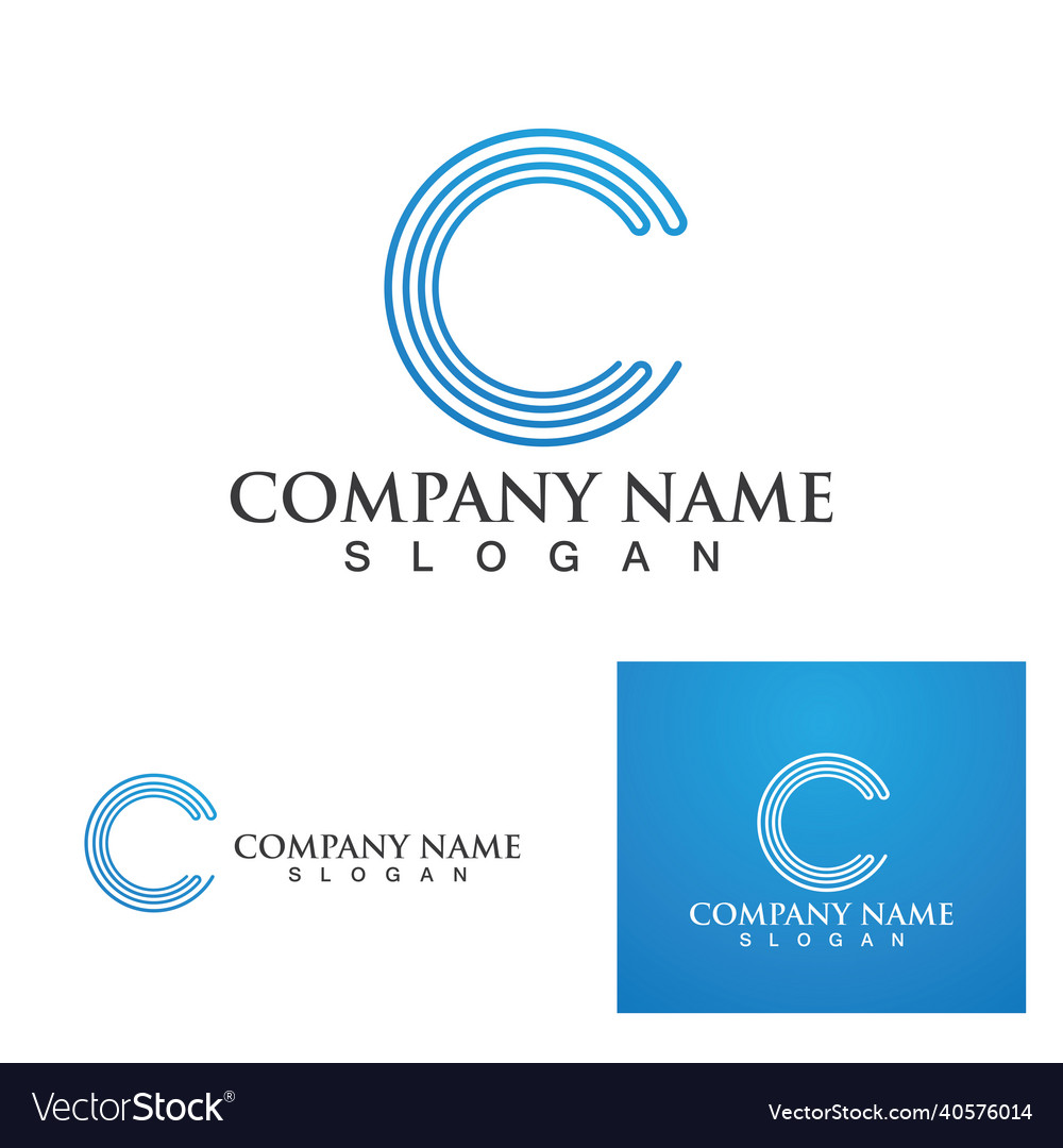 C letter logo template Royalty Free Vector Image