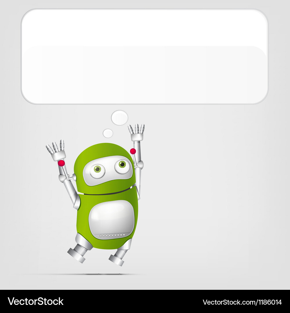 Cute robot Royalty Free Vector Image - VectorStock