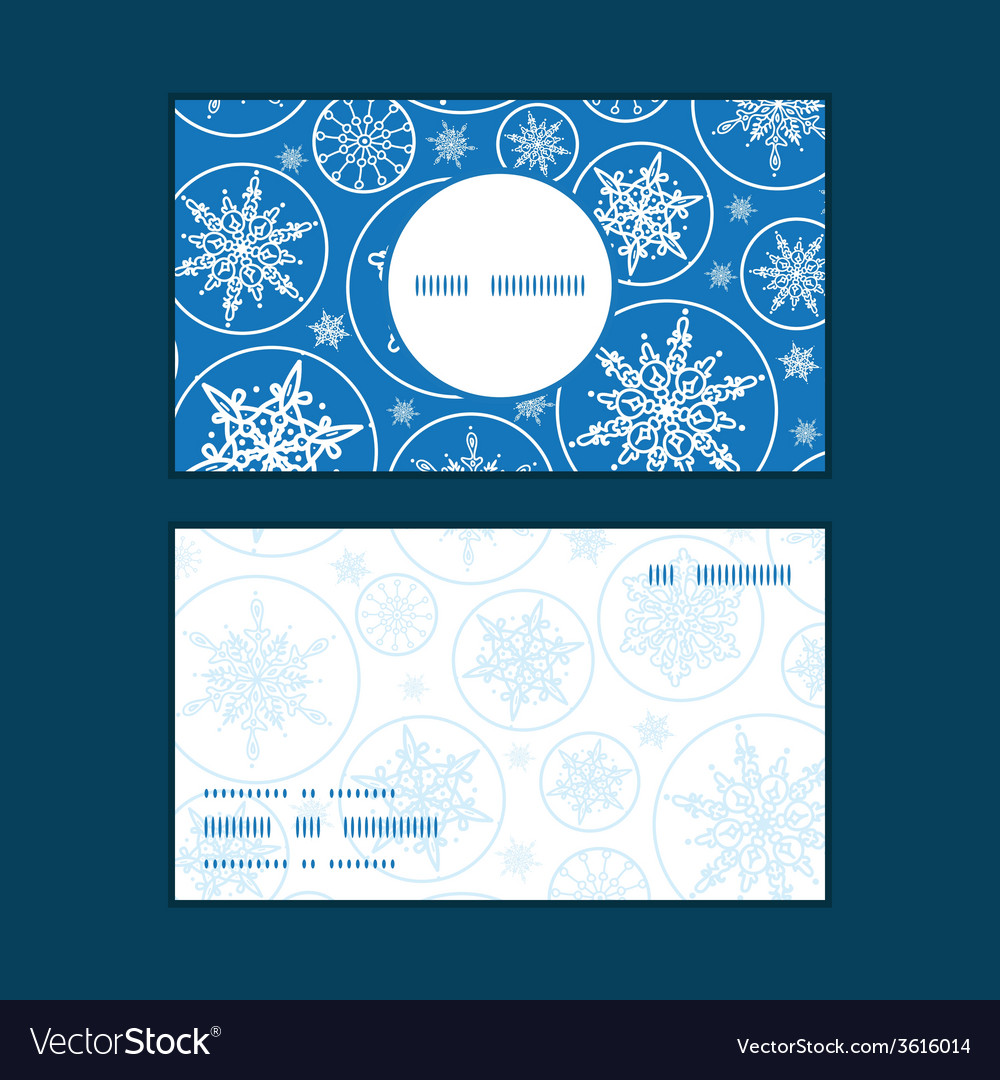 Falling snowflakes vertical round frame pattern