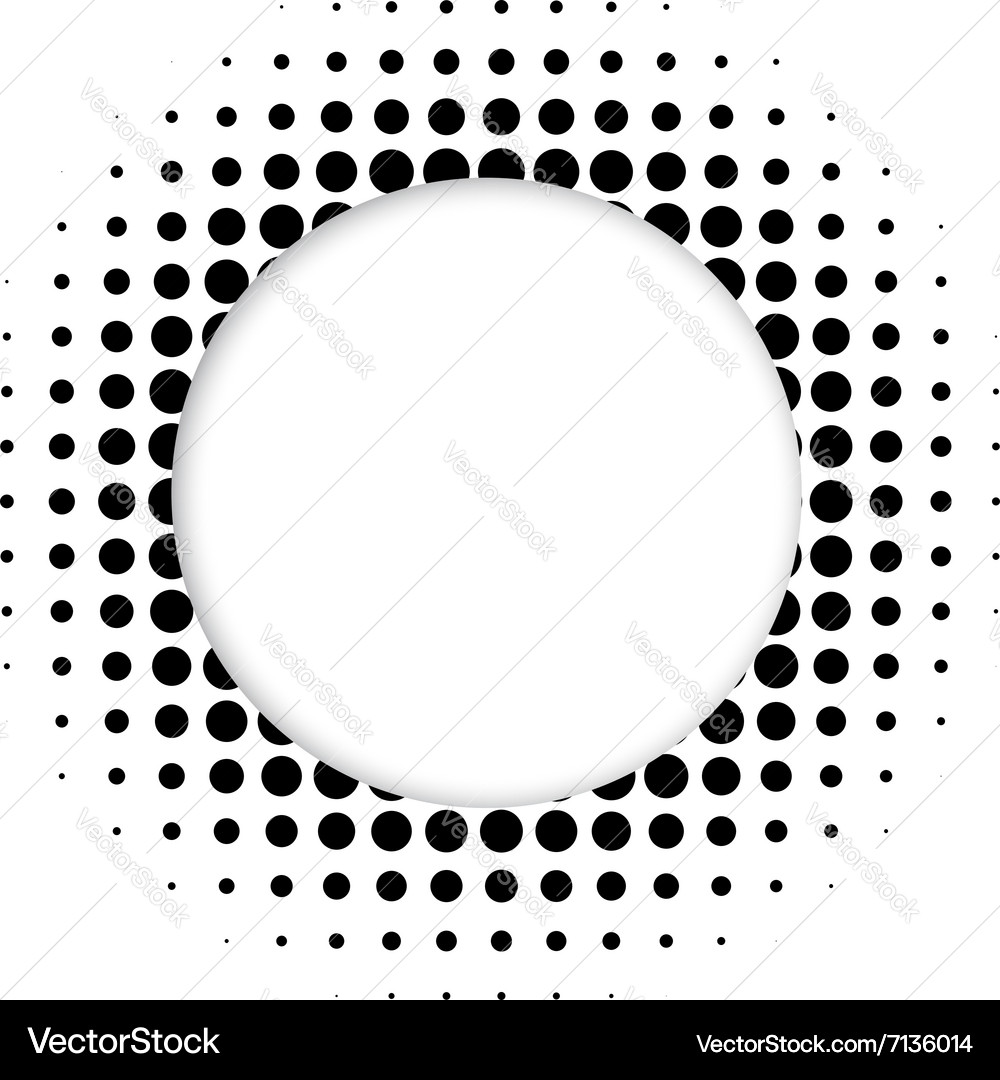 Halftone dots circle Royalty Free Vector Image