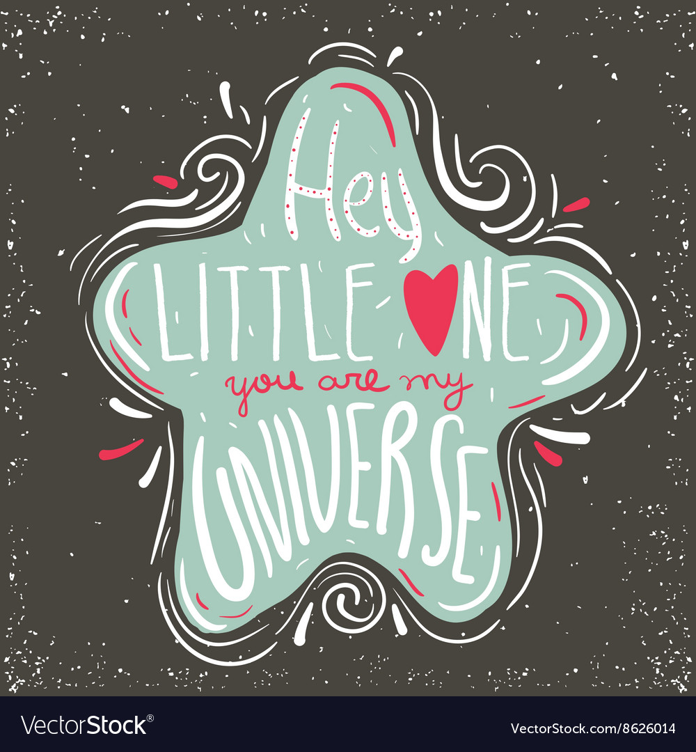 Hand drawn inspiring quote in cute star Royalty Free Vector