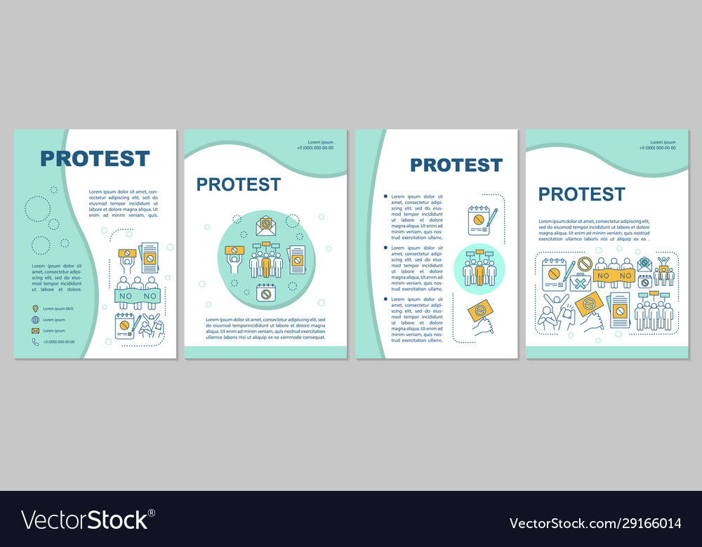 Public protest brochure template layout civil