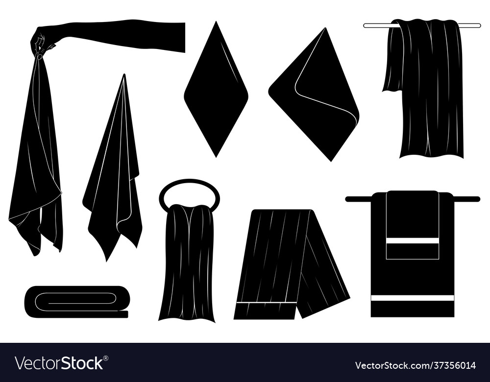 Set different bath towels vector image Set different bath towels