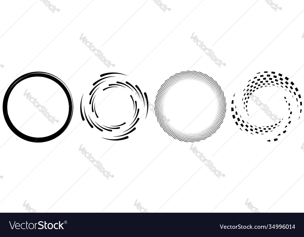 Spiral swirl twirl element set rotating circular Vector Image Spiral swirl twirl element set rotating circular