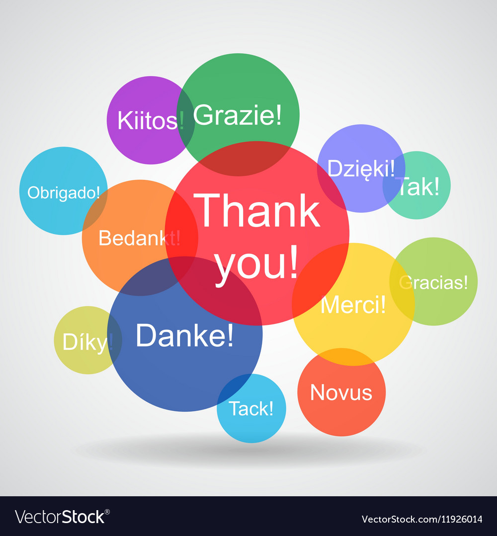 Thank You Messages In Different Languages Vector Image | My XXX Hot Girl