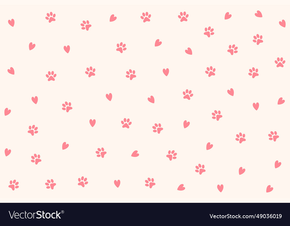 Adorable paw print pattern background perfect