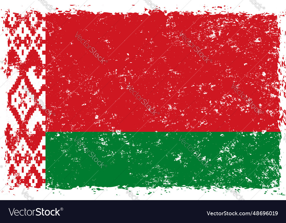 Belarus flag grunge distressed style