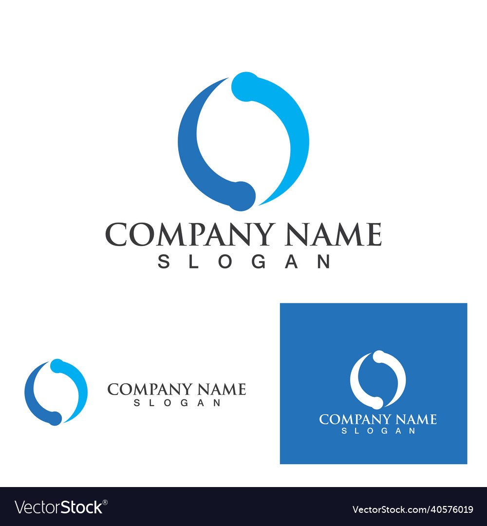 C letter logo template Royalty Free Vector Image