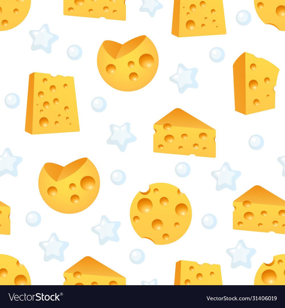 Cheese looped pattern with piece farm products