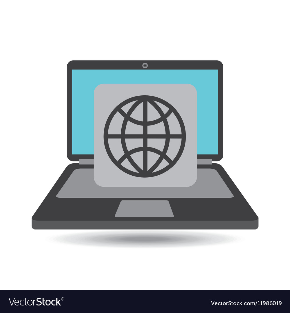 Computer analysis data globe world