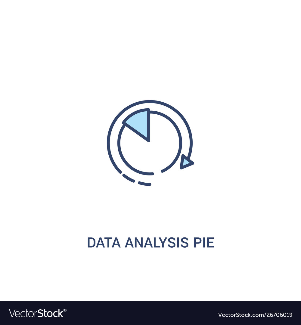 Data analysis pie chart interface concept 2 vector image Data analysis pie chart interface concept 2