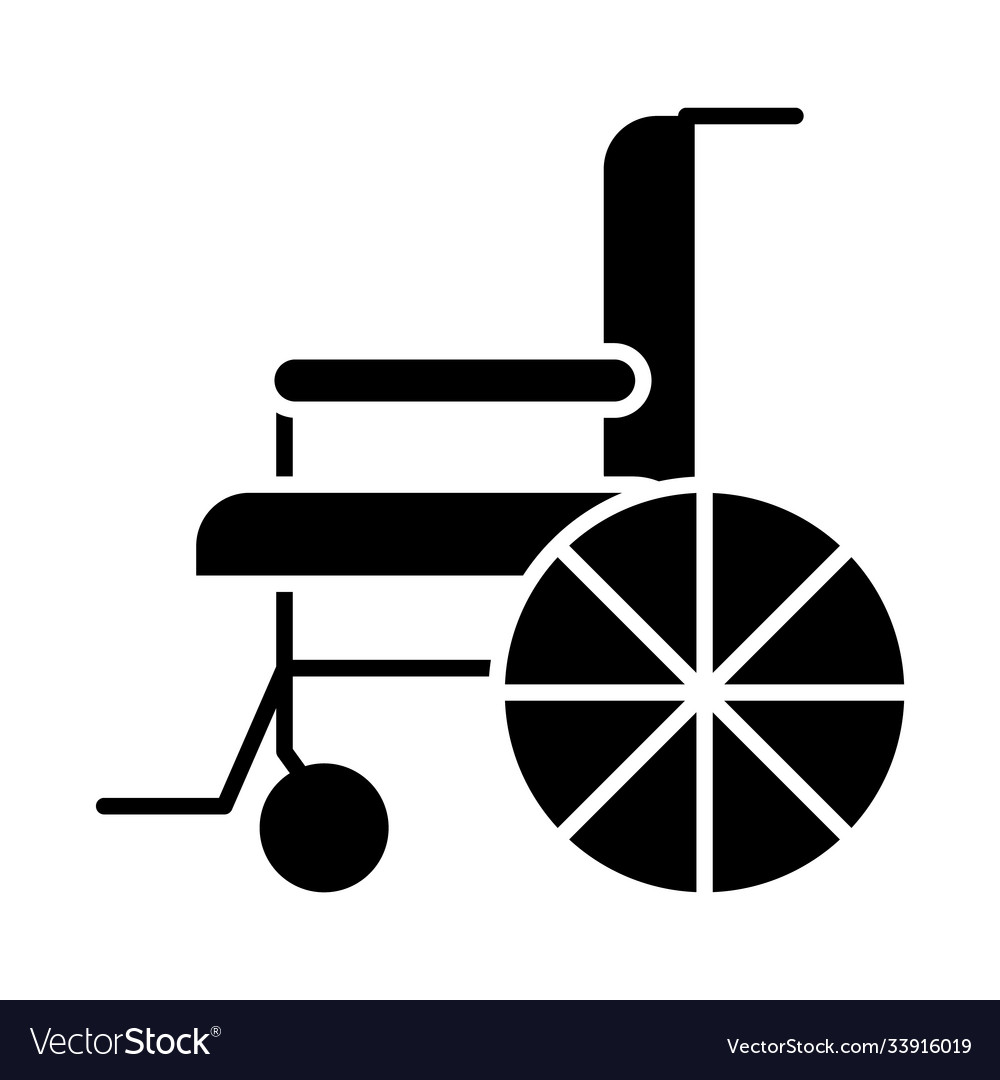 Disability concept wheelchair icon silhouette Vector Image