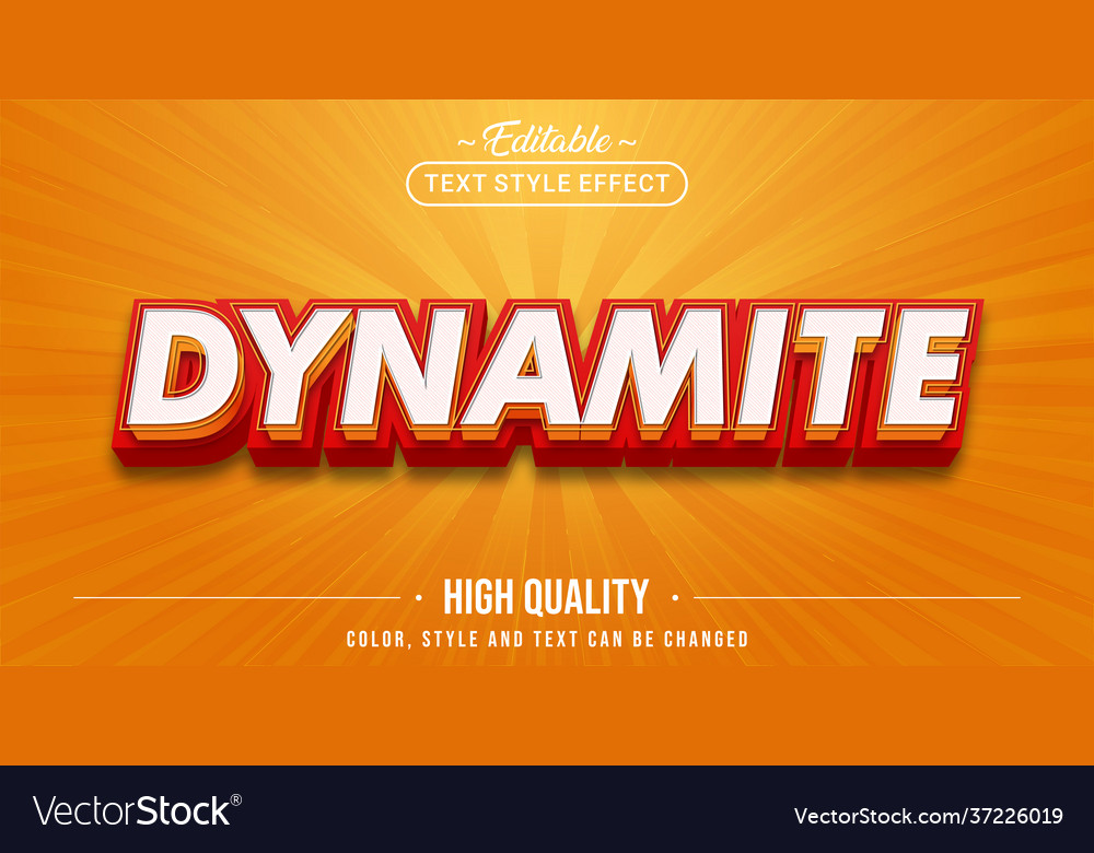 Editable text style effect - dynamite
